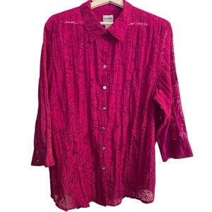 Chico's Pink Button-Down Shirt